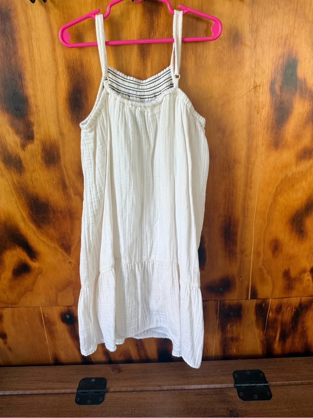 Old Navy Cream Gauze Spaghetti Strap Sundress